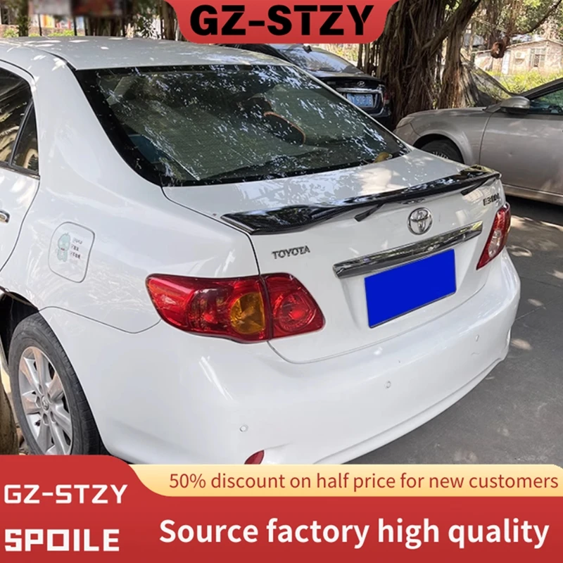 

Spoiler for Toyota Corolla Rear Wing 2006 To 2013 Glossy Black Car Tail Fin Accessories