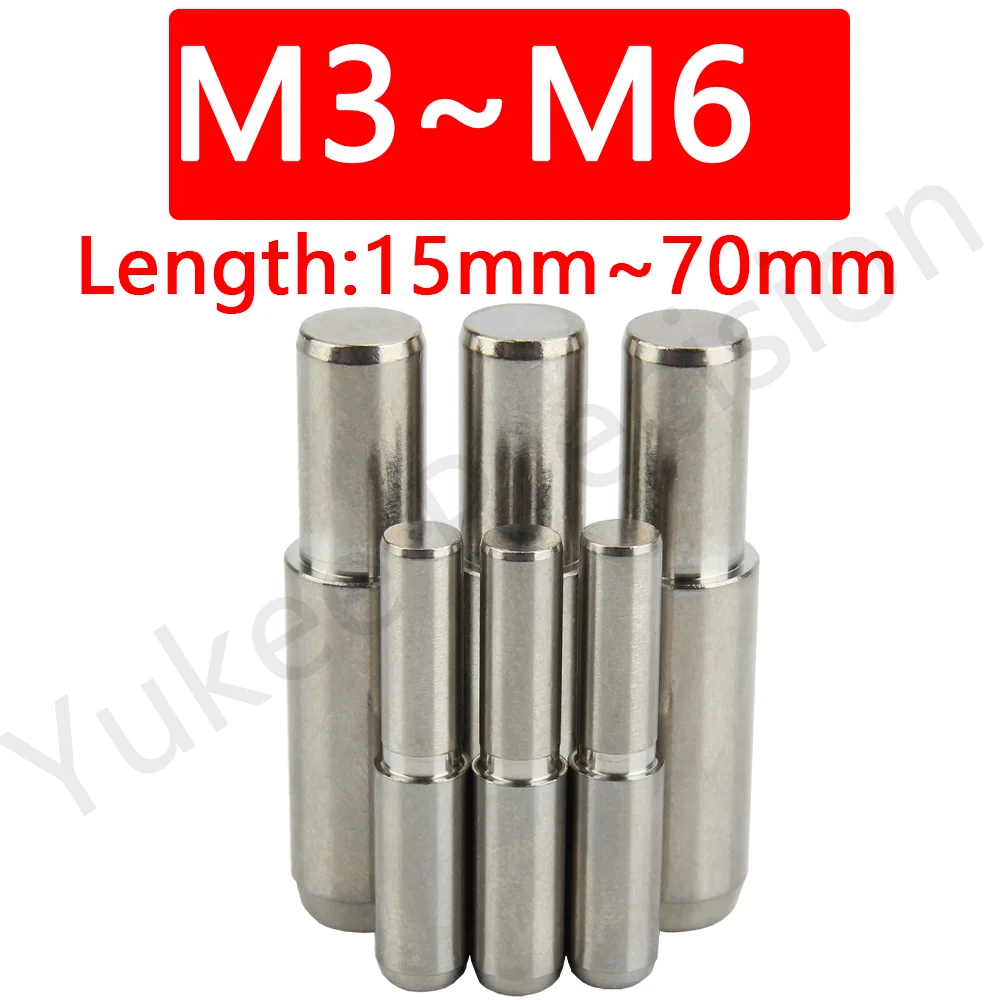 YK618 Factory Outlet SUJ2/Stainless Steel Dowel Pin Dia5/6/8/10/13mm Internal Thread Or Standard Solid Stepped Locating Pin