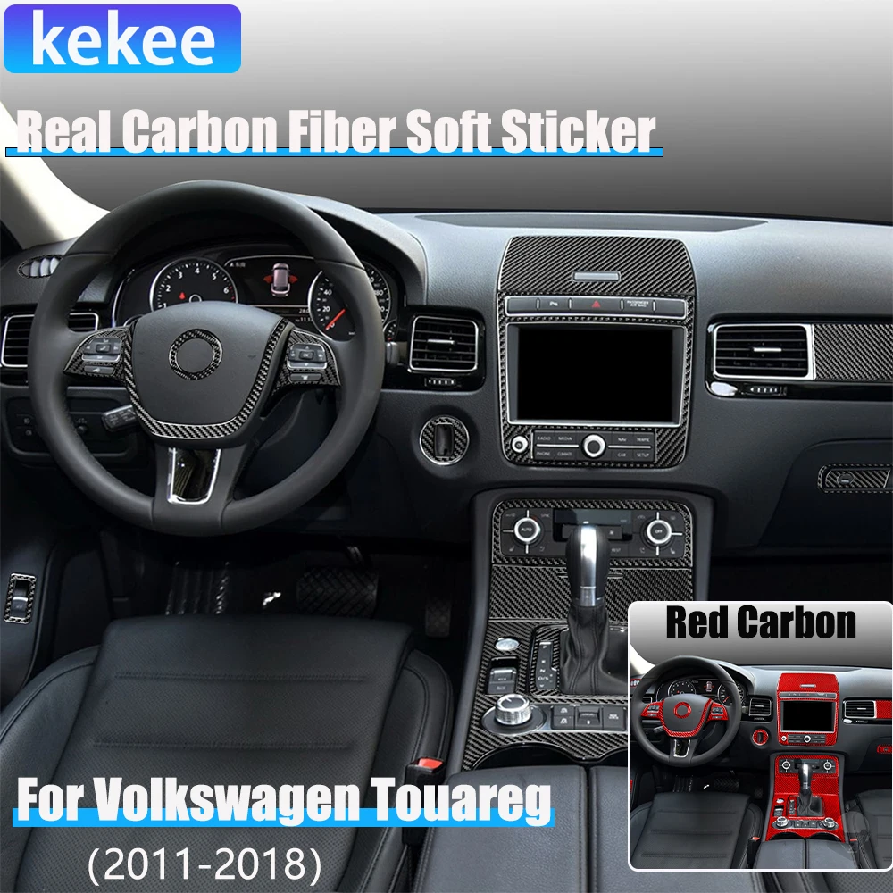 

Настоящие автомобильные аксессуары из углеродного волокна, набор переключения передач, наклейка для VW Touareg 7P MK2 2011 2012 2013 2014 2015 2016 2017 2018