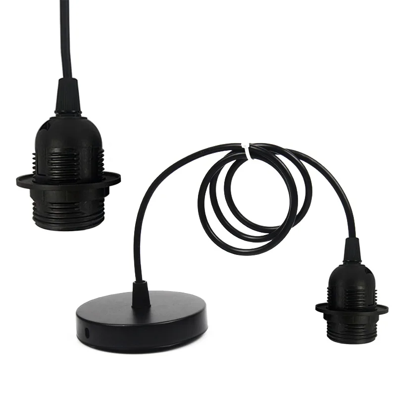 

E27 Головка лампы Накладной держатель лампы Ретро промышленный стиль Подвеска с одной головкой DIY Подвесной светильник Аксессуары