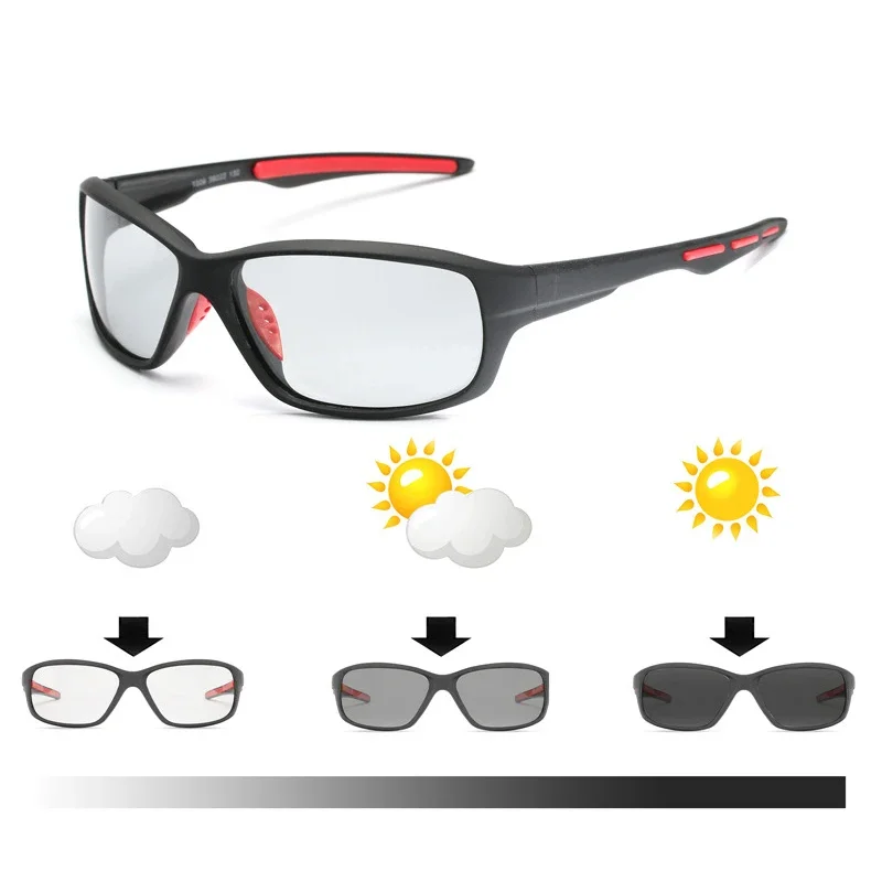 Polarized Photochromic Sunglasses for Driving and Outdoor Sports - Unisex Square Fashion Shades