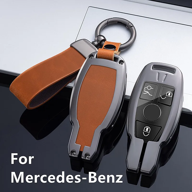 

For Mercedes Benz W205 W213 W204 W176 W212 W177 GLC CLA AMG A B C E S G Class Mrtal Car Samrt Key Fob Case Cover Accessories