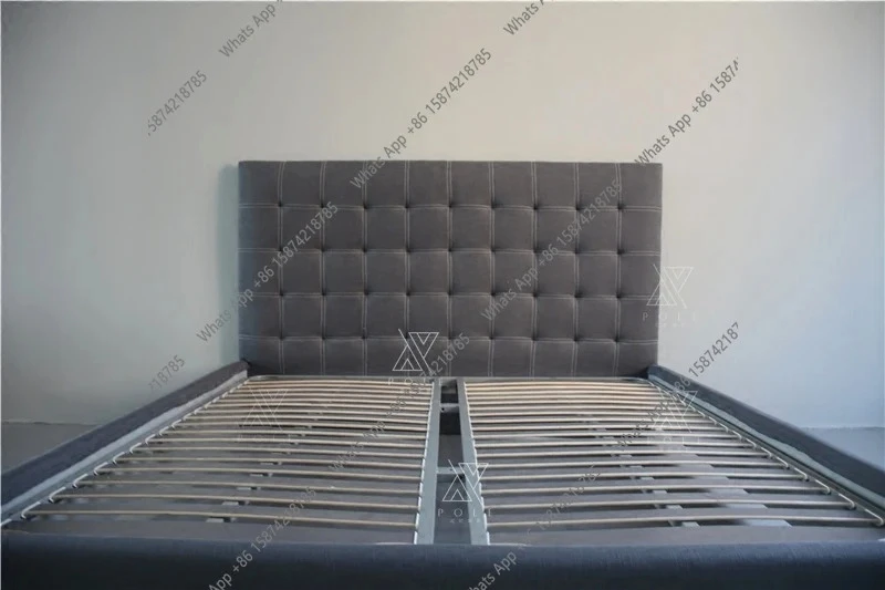 

J Nordic Home Simple Modern Fabric Bed Master Bedroom Second Bedroom Soft Bed Small Double Marriage Bed Children's Minimal