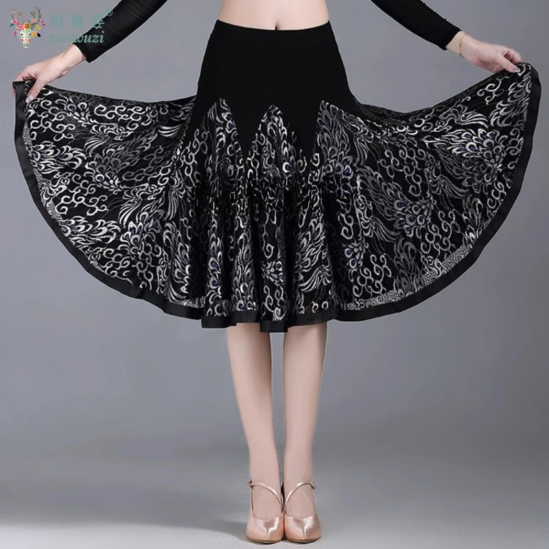 

Modern Dance Performance Skirt Standard Ballroom Dance Square Social Dance Big Swing Skirt Waltz Tango Competition Dresses