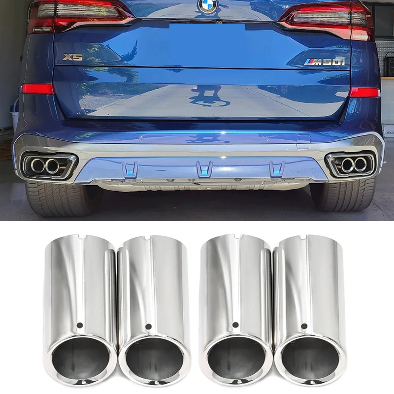 4 PCS Exhaust Tip for BMW G07 X7 G06 X6 G05 X5 M40i M50i Exhaust System Pipe Muffler Tip