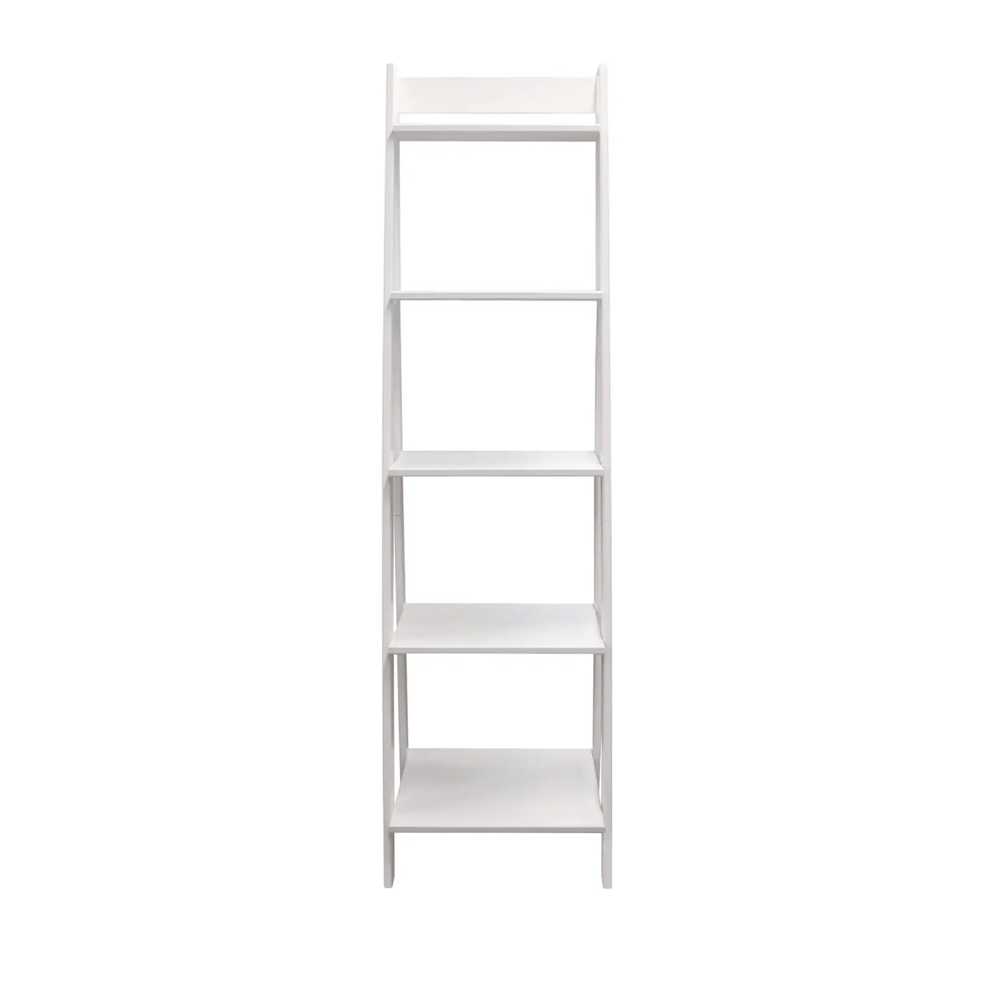 

Adeptus Solid Wood 5 Shelf Ladder Bookcase White