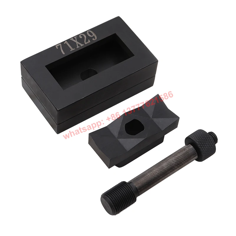 【Ready Stock】71x29mm Hydraulic Knockout Punch Rectangle Die for SYK-8 / SYK-15 Hydraulic Knockout Punch Driver Tool