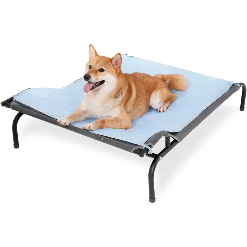 

Elevated Dog Bed - Original Headrest Design & Cooling Mat | Frame with Breathable Mesh & Non-Slip Feet