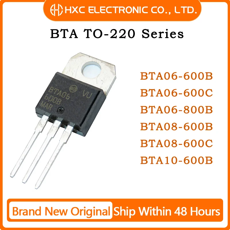 10PCS/LOT BTA06-600B BTA06-600C BTA06-800B BTA08-600B BTA08-600C BTA10-600B TO-220 BTA06 600 BTA08 600 TO220