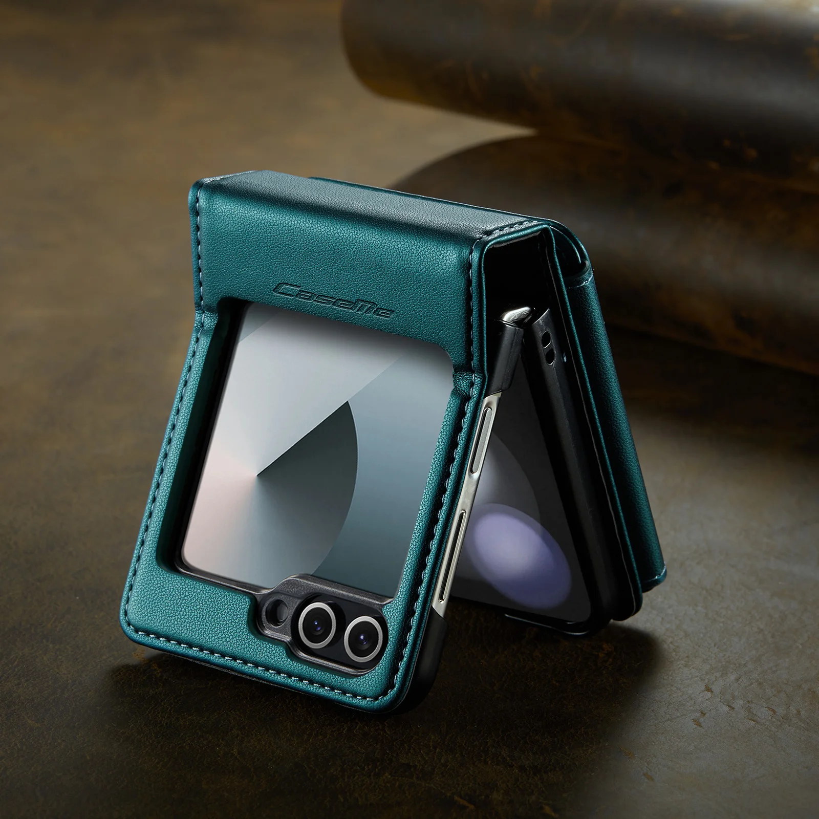 Leather Wallet Cards Solt Holder Case for Samsung Galaxy Z Flip 7 6 5 7fe 5G Flip6 Purse Pocket Bag RFID Multifunctional Cover