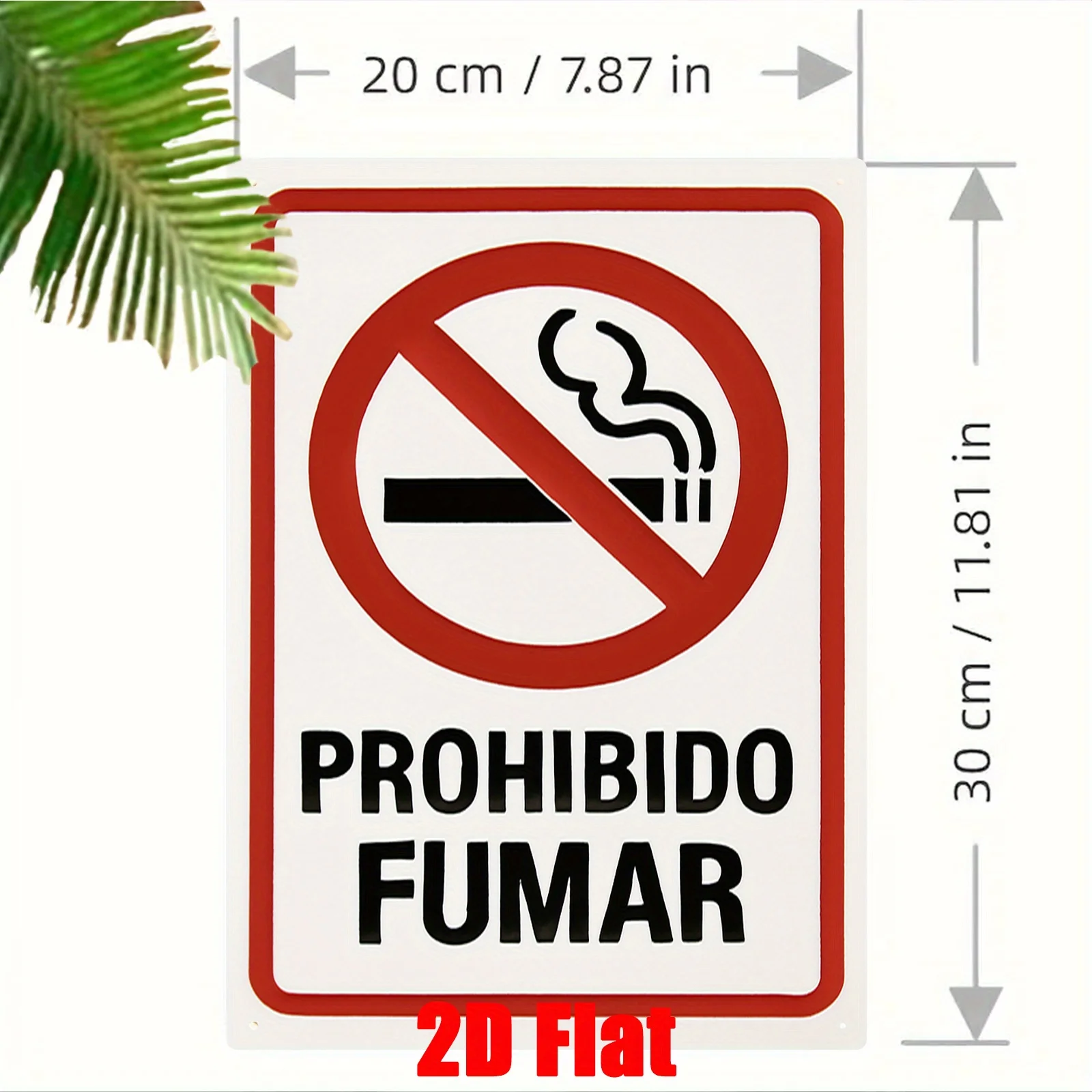 2D Flat, 2D Flat Metal Wall Art Sign, 1pc, Smoke-Free Metal Hanging Plaque, Suitable for Hospitals, Schools, Public Places, Stat