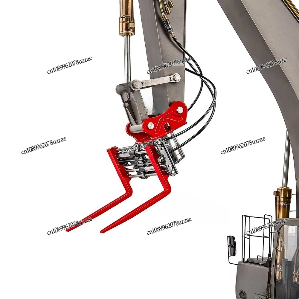 1/14 Engineering Hydraulic Metal Excavator Remote Control Model Hydraulic 270 Degree Rotary Fork AT-C0041