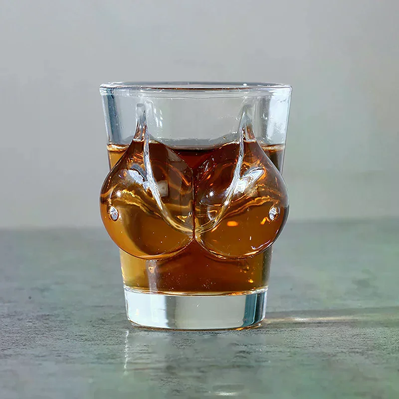 1-Piece Unique Body Shaped Beer Cup Transparent Wine Glass for Bar Cocktail Coffee Juice Drinkware
