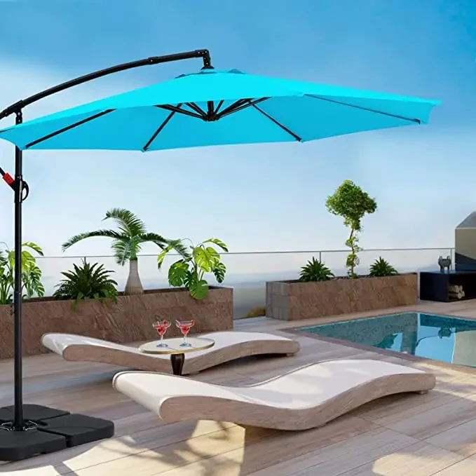 

Outdoor Garden Custom 8 Ribs Cantilever Large Banana Sun Solar Parasol Patio Umbrella