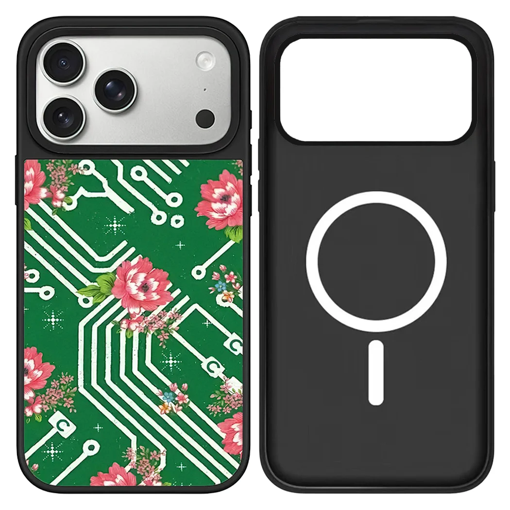 

Creative Flower Route Mirror / Acrylic Magnetic Case: Compatible with IPhone 17 16 15 14 13 12 Pro Max 17 Air