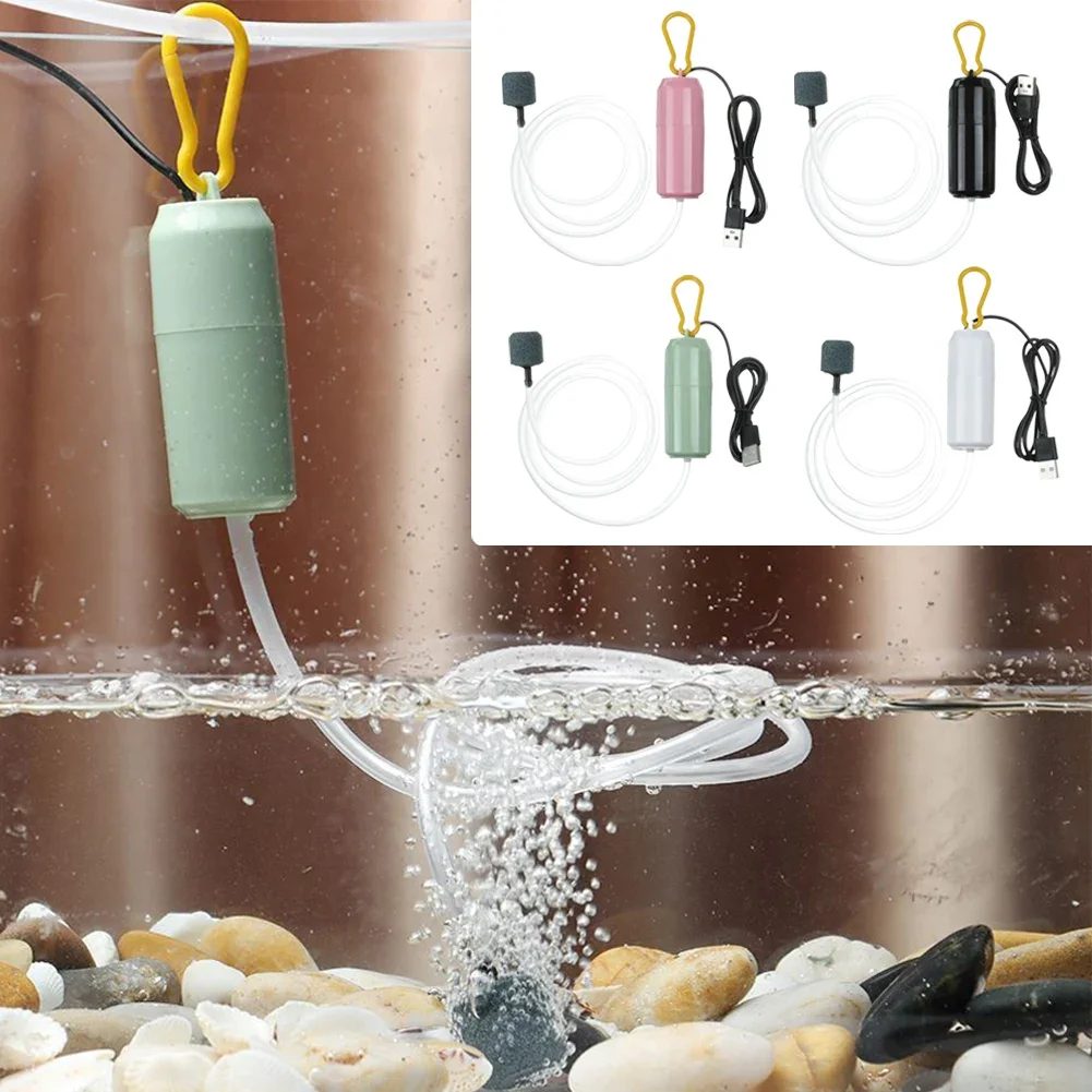 Air Pump Aquarium 4 Colours 7.5x3cm Aerator Air Compressor Aquarium Mini Oxygenator Plastic+Copper Pump Useful