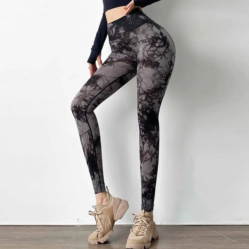 Women High-waist Leggings High-waist Pants for Women Tummy Control Tie Dye Yoga Leggings for Women High Waist Gym for Sports