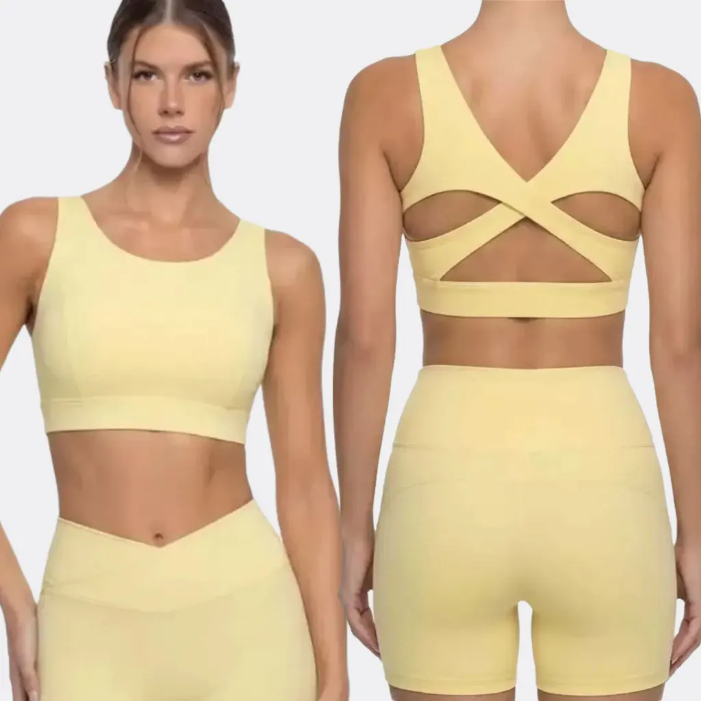 

Women's Underwear Nude Feel Sporty Top Tight Summer Slimming Fit Running Fitness Sports Bras Woman Solid Color Yoga Wear