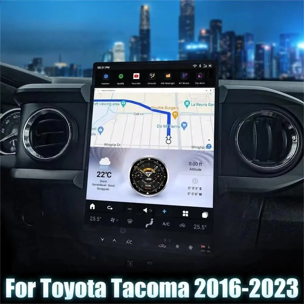 Android Car Dvd Player for Tacoma 2016-2023 Car Multimedia Player Wireless Carplay 4G 360