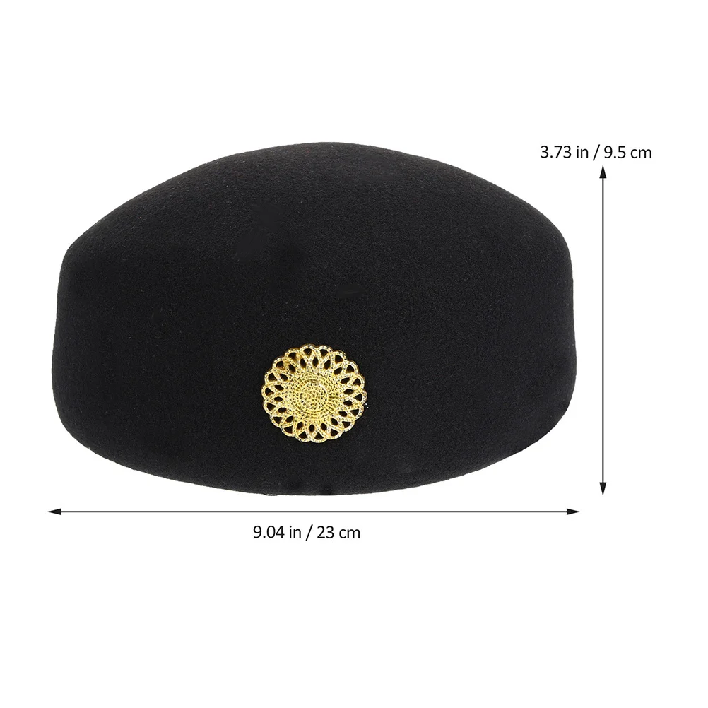 

2Pcs Stewardess Hats Women Flight Attendant Caps Airline Uniform Accessories Soft Texture Ideal for Cosplay Party Stage