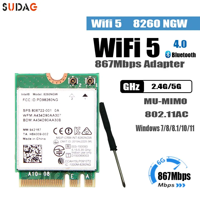 ثلاثي الفرقة إنتل AX210 اللاسلكية AX210NGW 5374 150mbps 802.11AX اللاسلكية واي فاي 6 AX200 AC9260 8265 8260 7265 7260 3168 3165 3160 M. 2