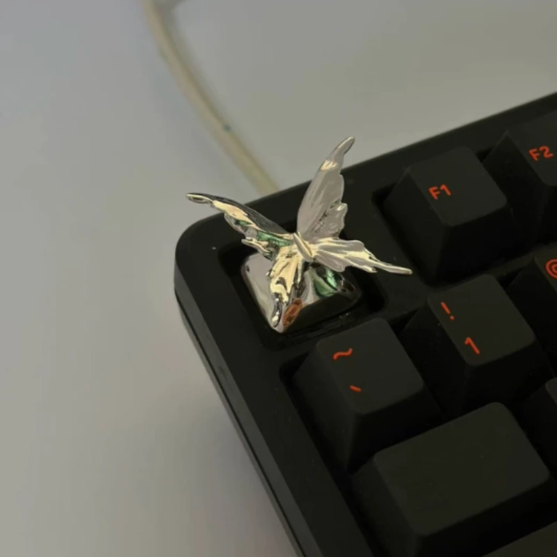 Original Butterfly Keycap Customized Metal Material Handmade Keycaps Mechanical Keyboard ESC Gift Jewelry Grade Key Caps