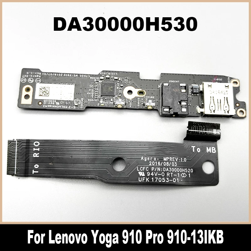 Новая Оригинальная USB аудиоплата для ноутбука Lenovo Yoga 910 Pro 910-13IKB с кабелем CYG50 NS-A902 DA30000H530 DA30000H520 протестирована