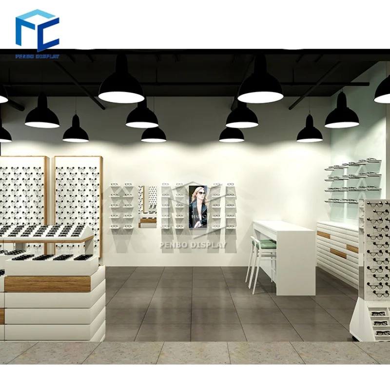 

2025customized.Factory Price Wooden Optical Store Display Customized Sunglasses Showroom Design Optical Shop