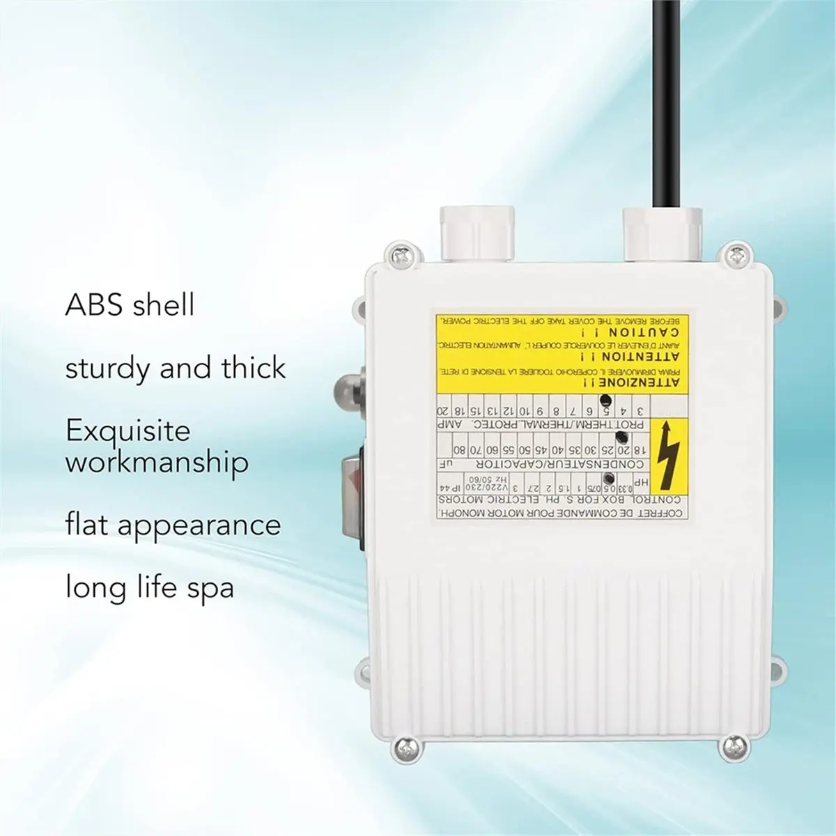 PROMOTION~ Submersible Pump Control Box 1.1KW 220V with Thermal Protection and ABS Housing EU Plug