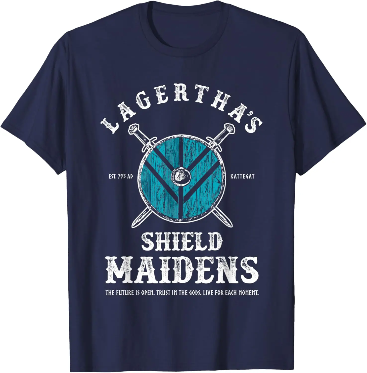 Lagertha's Shield Maidens - Nordic Warrior Shieldmaiden T-Shirt 100% Cotton O-Neck Short Sleeve Summer Casual Mens T-shirt