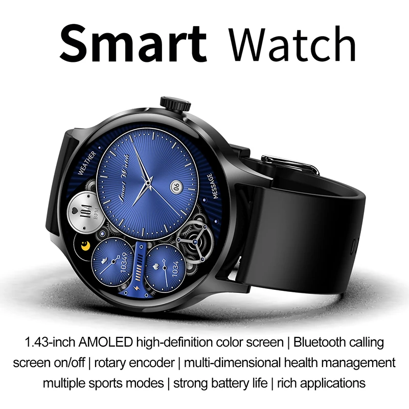 SACOSDING SA109 Smart Watch Always On Display NFC Clock Bluetooth Call Voice Assistant IP67 Waterproof Sports Fitness Smartwatch