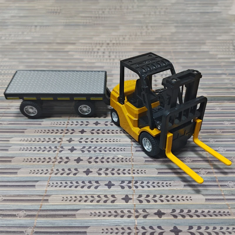 Novo 1/64 mini liga empilhadeira simulação de controle remoto veículo engenharia dupla controle remoto pode ser controlado pelo telefone móvel