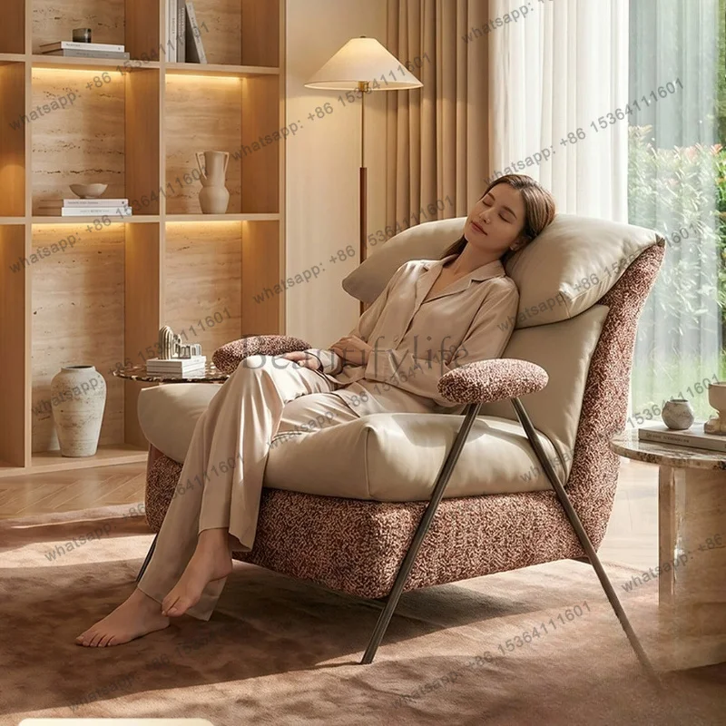 PG antique fabric sofa chair living room bedroom study minimalist modern simple single sofa chair