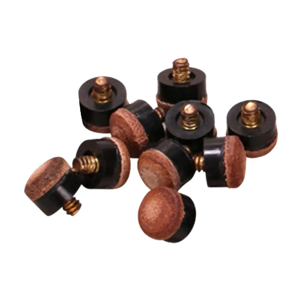 12mm Premium Screw On Pool Cue Tips Set Billiard Cue Stick Replacement Repair Parts Accessories for Pool Snooker Cues