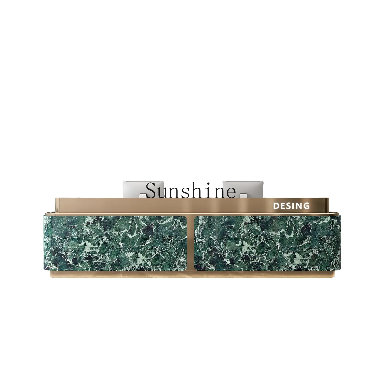 Company hotel stainless steel rock slab beauty salon bar counter reception cabinet