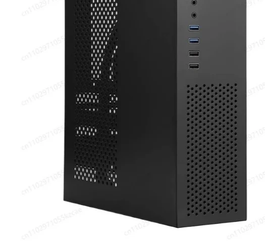 All Aluminum Small Case, Horizontal ITX MATX Small Form Factor with 1U Power Supply Desktop Computer Chassis