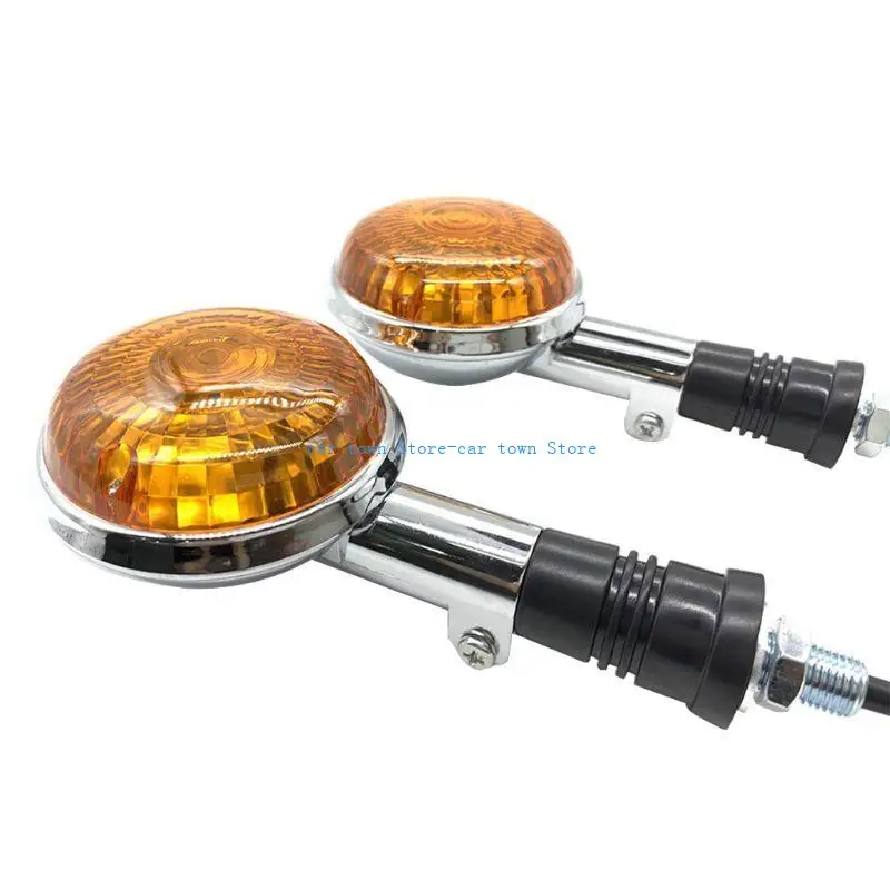 

RXJE 2X Mini Motorcycle LED Turn Signals Flashing Light Amber Lamp