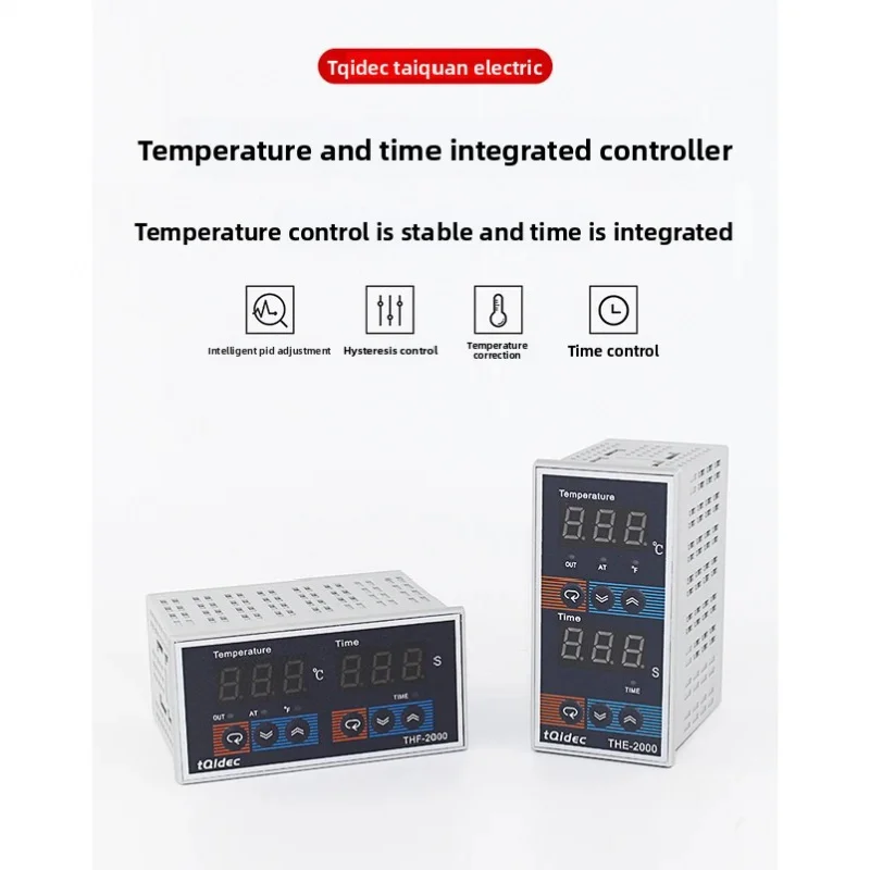 THF-2000 أداة التحكم في تكامل الوقت ودرجة الحرارة مرحل SSR مخرج AC85-AC265V شاشة ديجيتال وحدة تحكم PID K-type