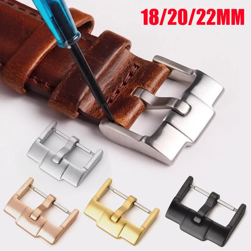 1-4Pcs Metal Watch Clasp Pin Buckle 18mm 20mm 22mm  Metal Clasp Watchband Repair Accessories Universal Replace Watch Buckle