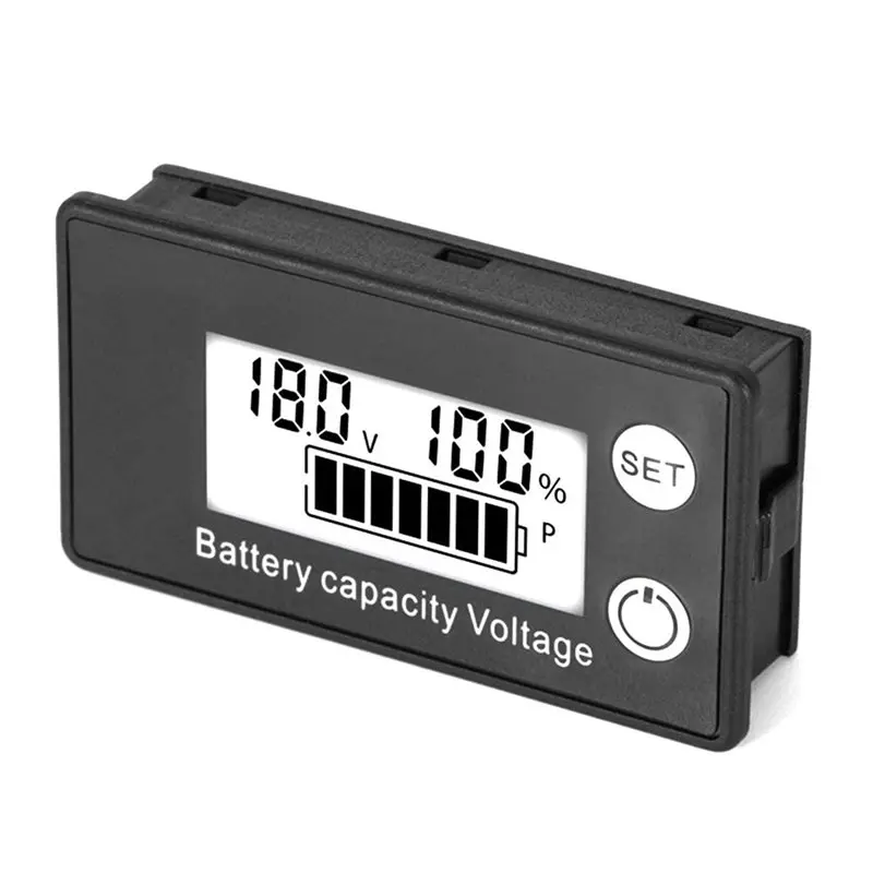 FULL-4X LCD Liquid Crystal 8-100V Voltmeter Battery Car Power Detection Digital Lithium Battery Capacity Display Module,A
