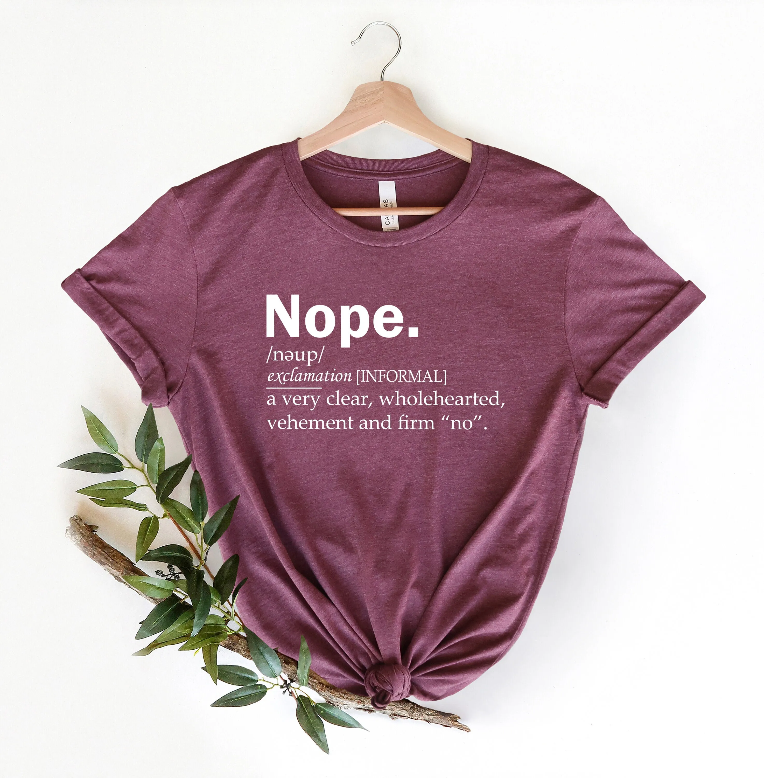 Nope T Shirt Funny Cute Sassy For Her Sarcastic Sarcasm Lover Dictionary