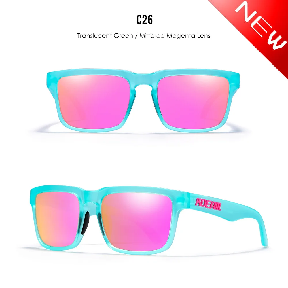2025 Kdeam Polarisierte Sonnenbrille für Männer Frauen Mode Unisex Marke Trendy Outdoor Brillen Für Paar Spiegel rote Linse 5