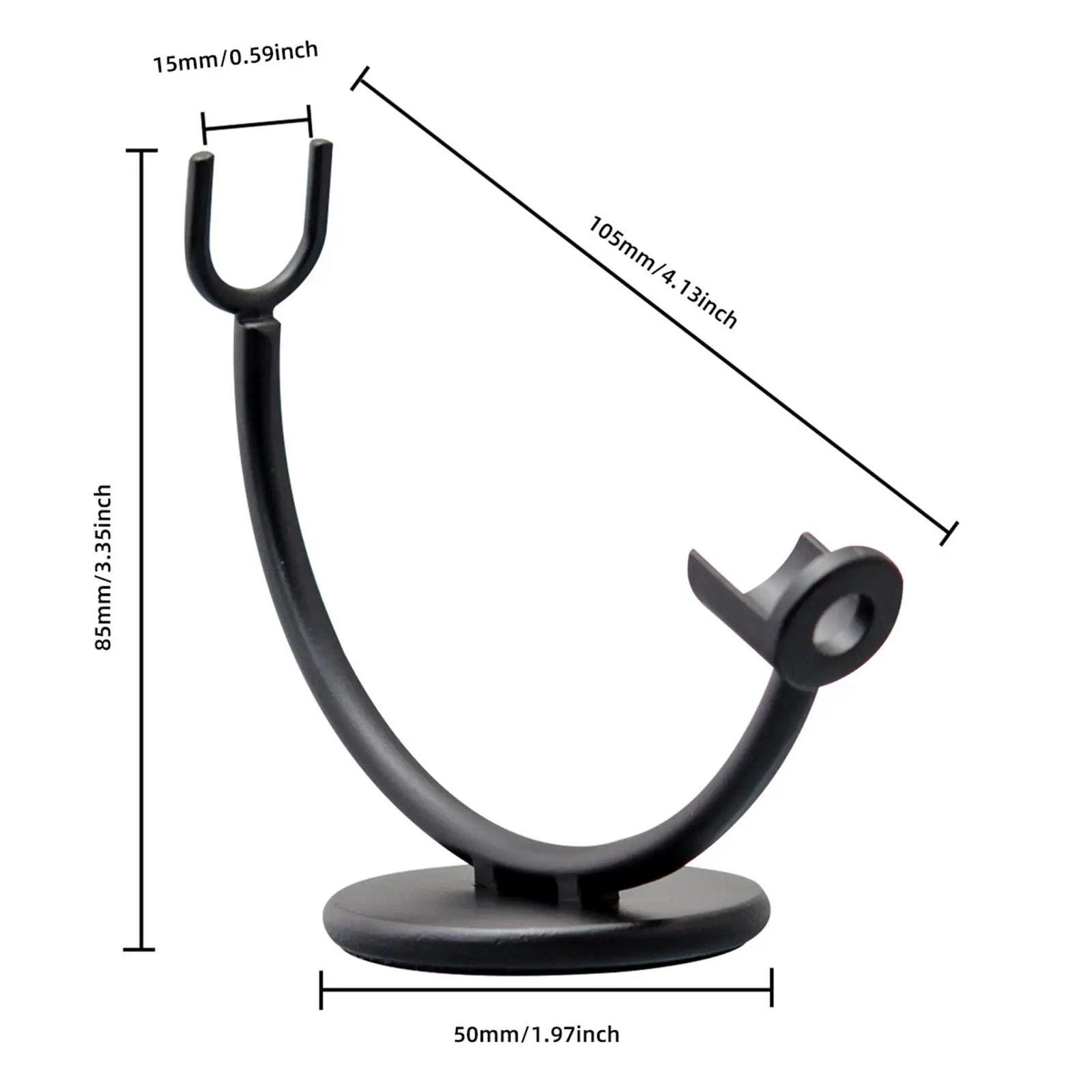 สีดําเครื่องโกนหนวดวงเล็บเครื่องโกนหนวดตรง Bracket ทนทาน Heavy Duty เครื่องโกนหนวดผู้ถือขาตั้งอุปกรณ์เสริมสําหรับห้องน้ํา Home ใช้ร้านตัดผม