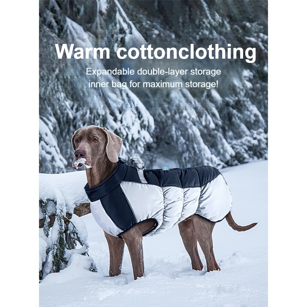 

Winter Dog Coat Warm Jacket for Medium Large Dogs Reflective Pet Clothes