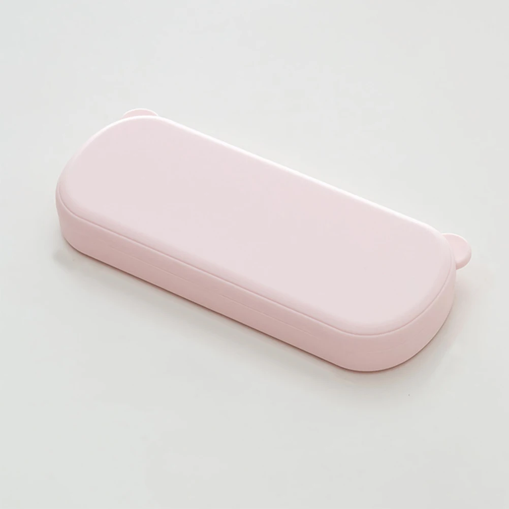 

4pcs Stationery Box Large Capacity Bear Design PP Pencil Bag Organizer School Supply Plastic Crayon Case StorageBins