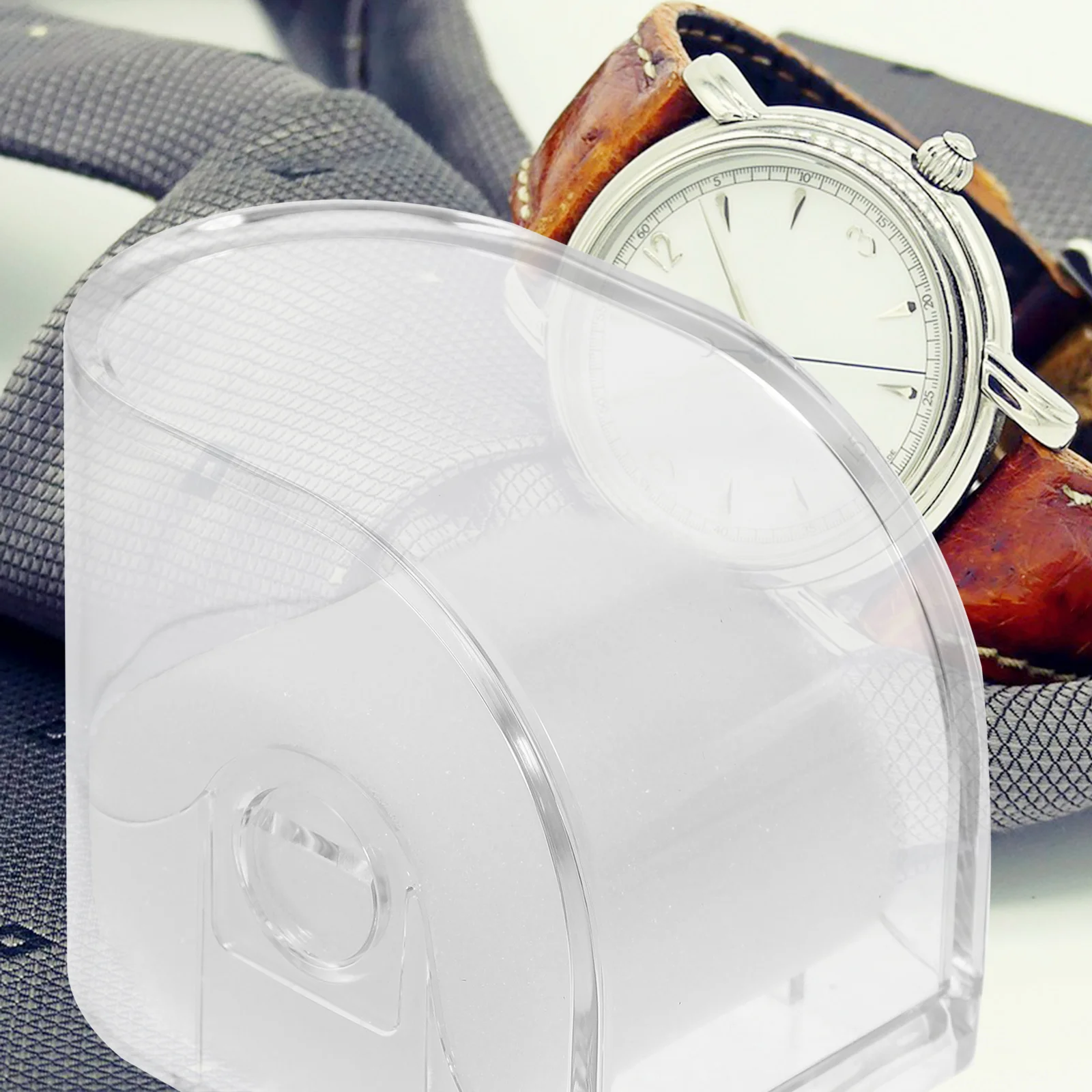 

2Pcs Watch Packaging Box Transparent Storage Box for Watch Display Case Plastic Organizer Container with Sponge Liner