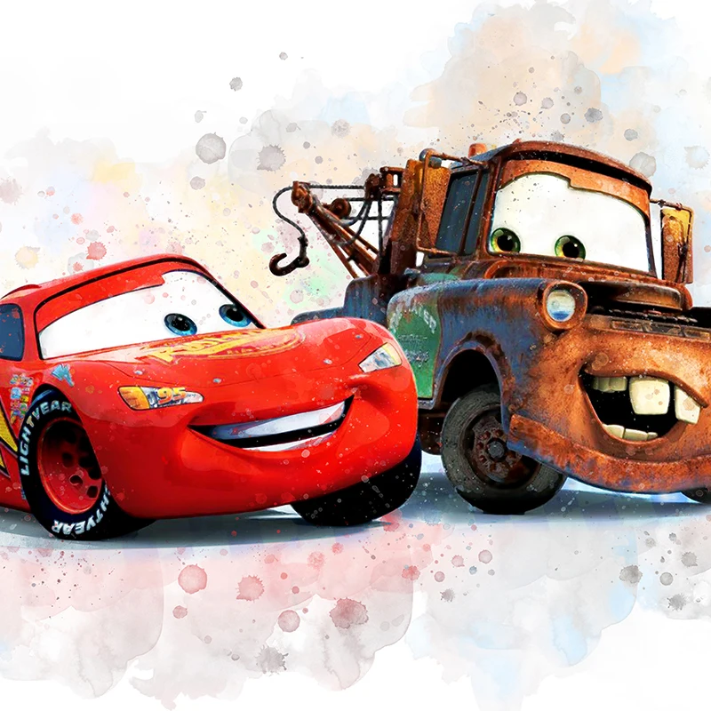 Disney Cars Canvas Painting Watercolor Cartoon Lightning McQueen Poster Prints Nordic Wall Pictures For Kids Room Home Decor