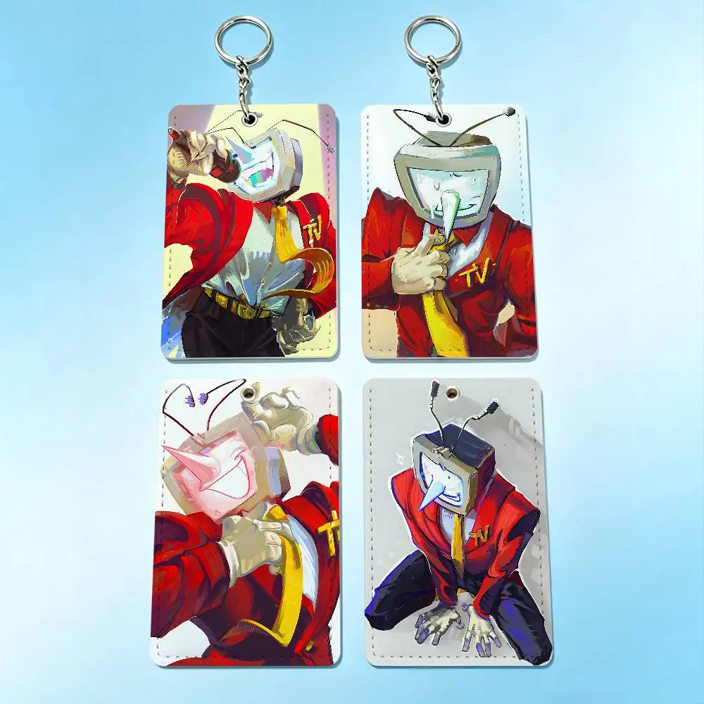 

Hot Game D-Deltarunes T-Tenna Card Holder Men And Womenn Universal Antirust Keychain Learther Access Drop Key Tag Ring