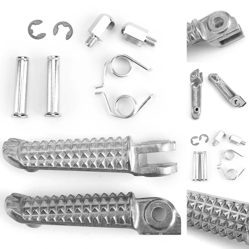 Areyourshop Motorcycle Front Foot Peg Footrest For Yamaha YZF R1 1998-2014 R6 1999-2014 R6S 2003-2008 2004 Aluminum Motor Pegs