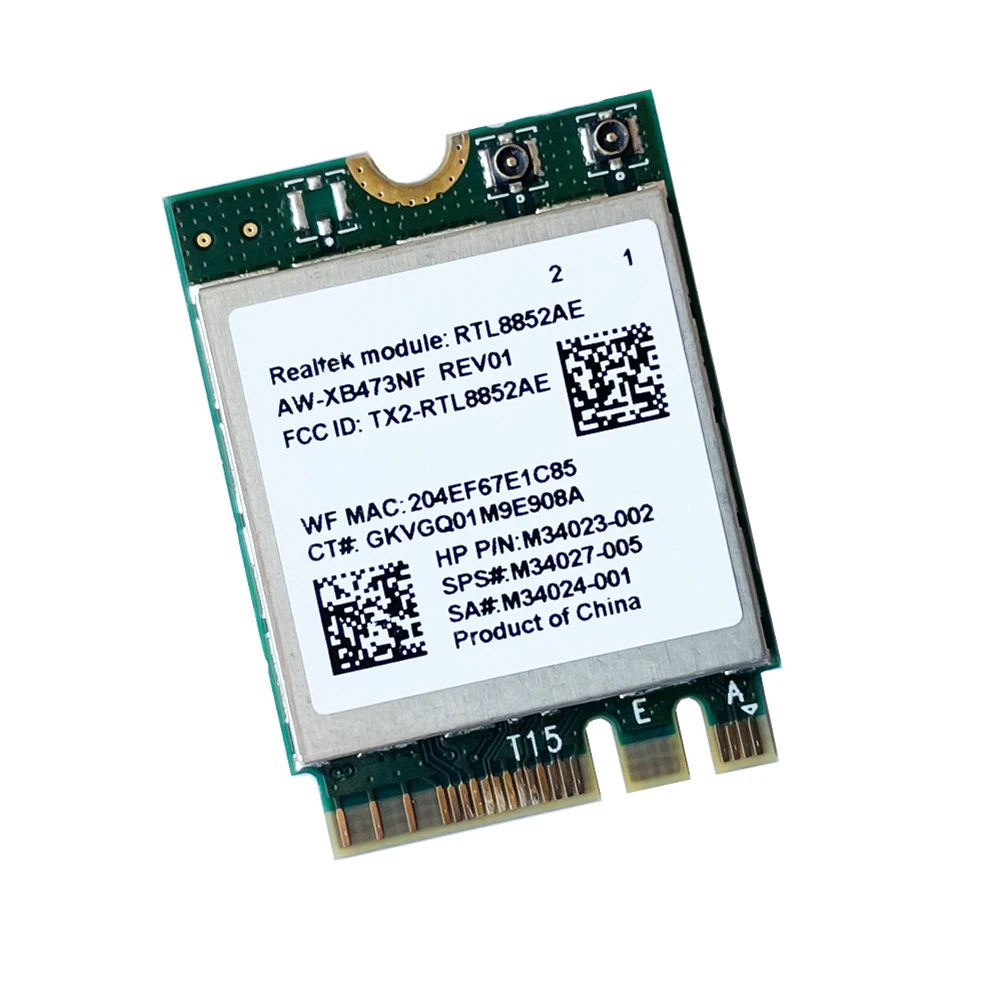 2.4G 5G 802.11AC/AX Draadloze Module AW-XB473NF RTL8852AE RTL8852 Wifi 6 MU-MIMO Netwerkkaart Bluetooth 5.2 voor Win 10 Z